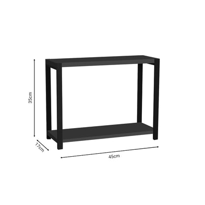 Table shelf Lerf pakoworld anthracite melamine-black metal 45x17x35cm