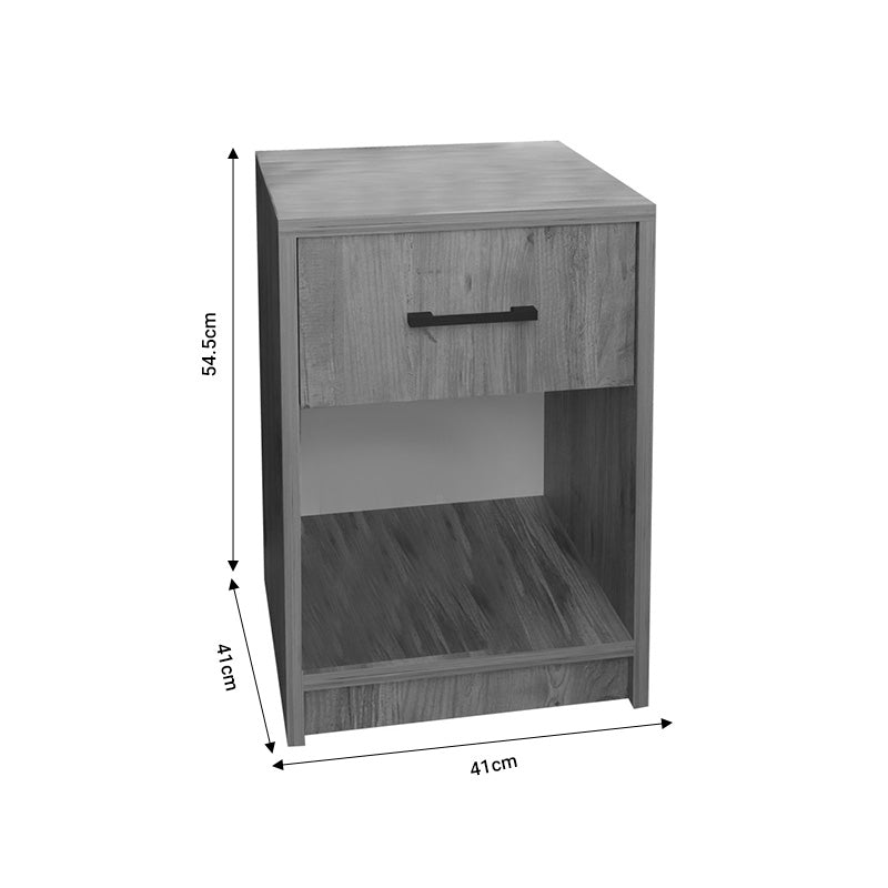 Bedside cabinet Ponil pakoworld oak melamine 41x41x54.5cm