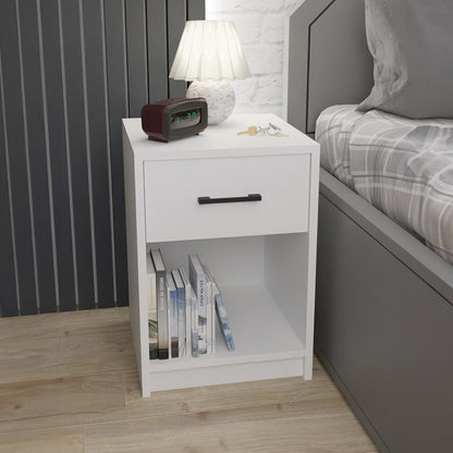 Bedside cabinet Ponil pakoworld white melamine 41x41x54.5cm