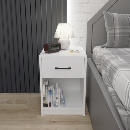 Bedside cabinet Ponil pakoworld white melamine 41x41x54.5cm