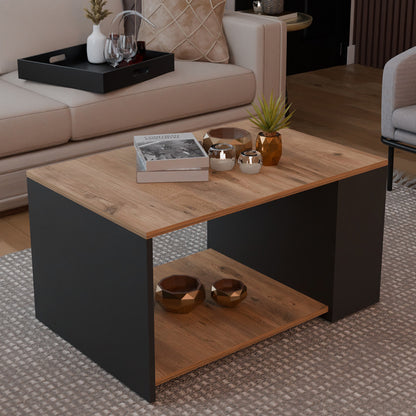 Coffee table Noil pakoworld oak-anthracite melamine 90x60x48cm