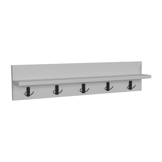 Wall shelf Esform pakoworld white melamine 80x11x18cm