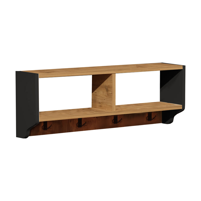 Wall shelf Gyrzi pakoworld oak-anthracite melamine 84x18x30cm