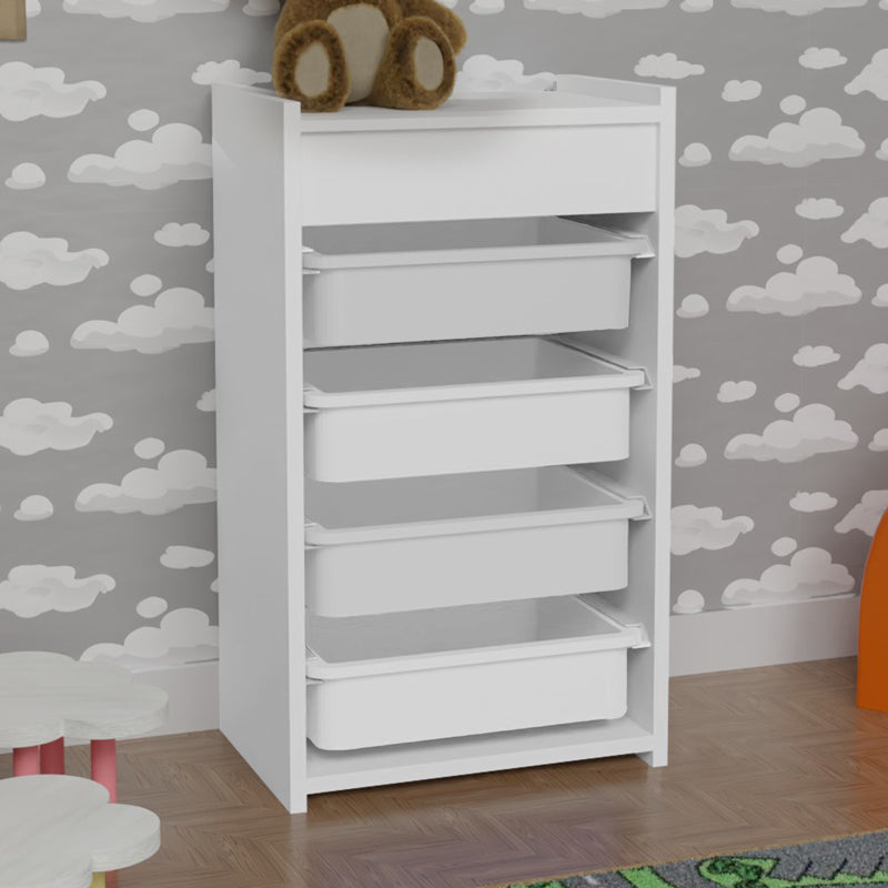 Cabinet with baskets Toily white melamine 45x30x75cm