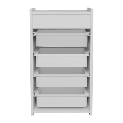 Cabinet with baskets Toily white melamine 45x30x75cm