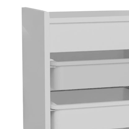 Cabinet with baskets Toily white melamine 45x30x75cm
