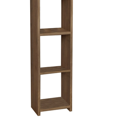 Barzine pakoworld melamine bookcase in natural shade 27.6x19.5x150cm