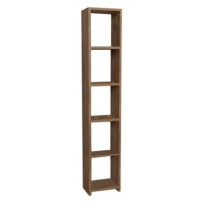 Barzine pakoworld melamine bookcase in natural shade 27.6x19.5x150cm