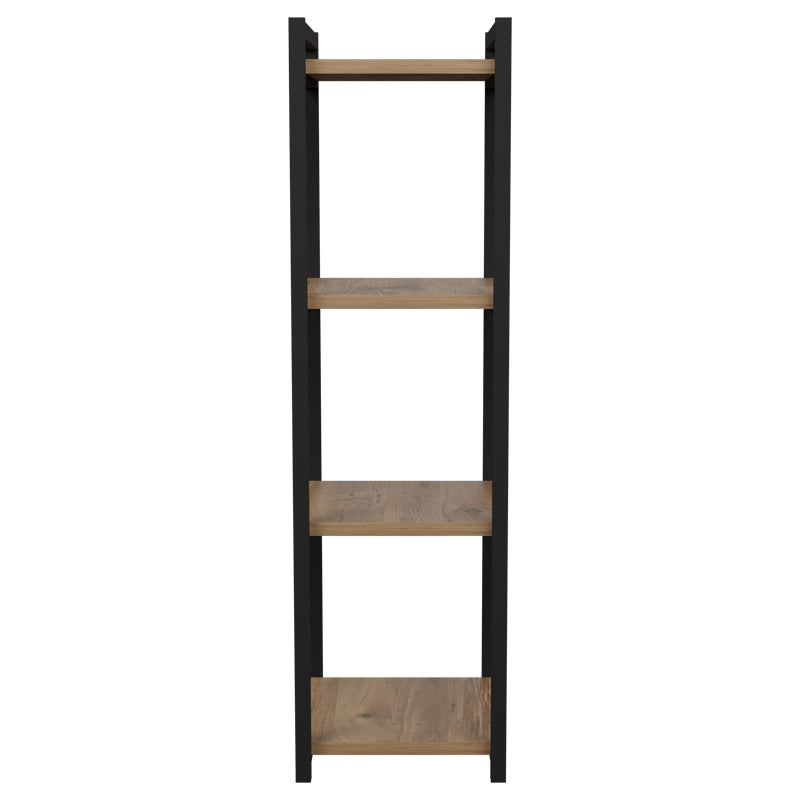 Floor shelf Harvey pakoworld black metal and melamine in a natural shade 33x28x100cm