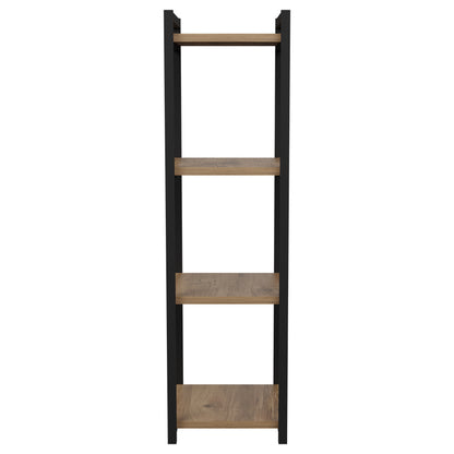 Floor shelf Harvey pakoworld black metal and melamine in a natural shade 33x28x100cm