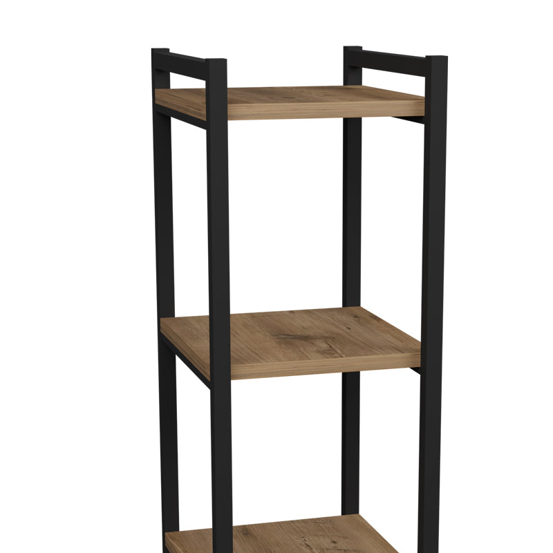 Floor shelf Harvey pakoworld black metal and melamine in a natural shade 33x28x100cm