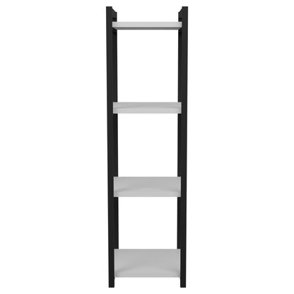 Floor shelf Harvey pakoworld black metal and white melamine 33x28x100cm