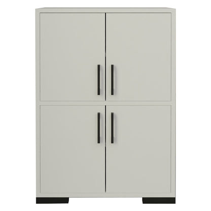Jenny pakoworld melamine cabinet in white shade and black metal leg 60x35x90cm