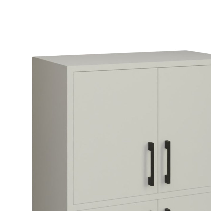 Jenny pakoworld melamine cabinet in white shade and black metal leg 60x35x90cm