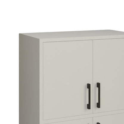 Jenny pakoworld melamine cabinet in white shade and black metal leg 60x35x90cm