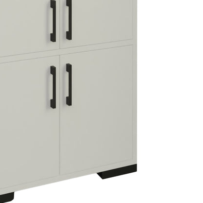 Jenny pakoworld melamine cabinet in white shade and black metal leg 60x35x90cm