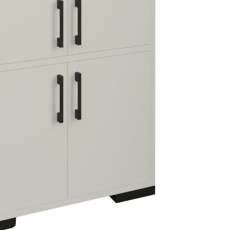 Jenny pakoworld melamine cabinet in white shade and black metal leg 60x35x90cm
