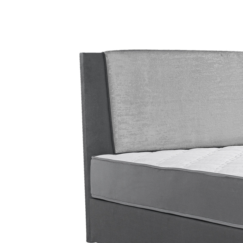 Double bed Tamon pakoworld with storage space dark grey 160x200cm