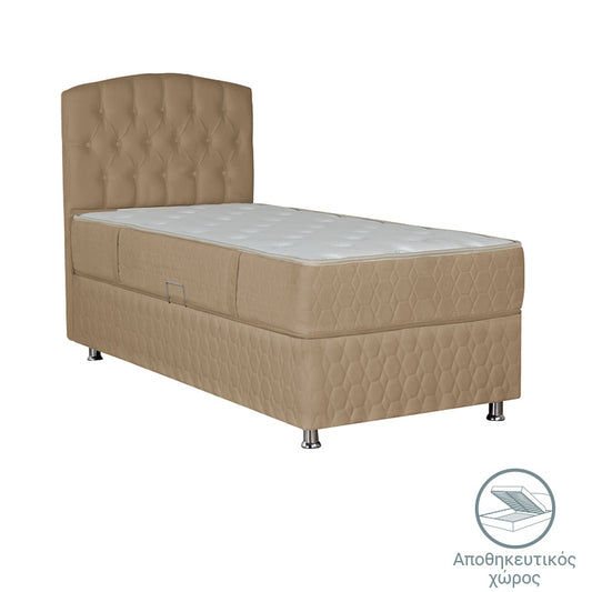 Lanse pakoworld single bed with storage space beige 120x200cm