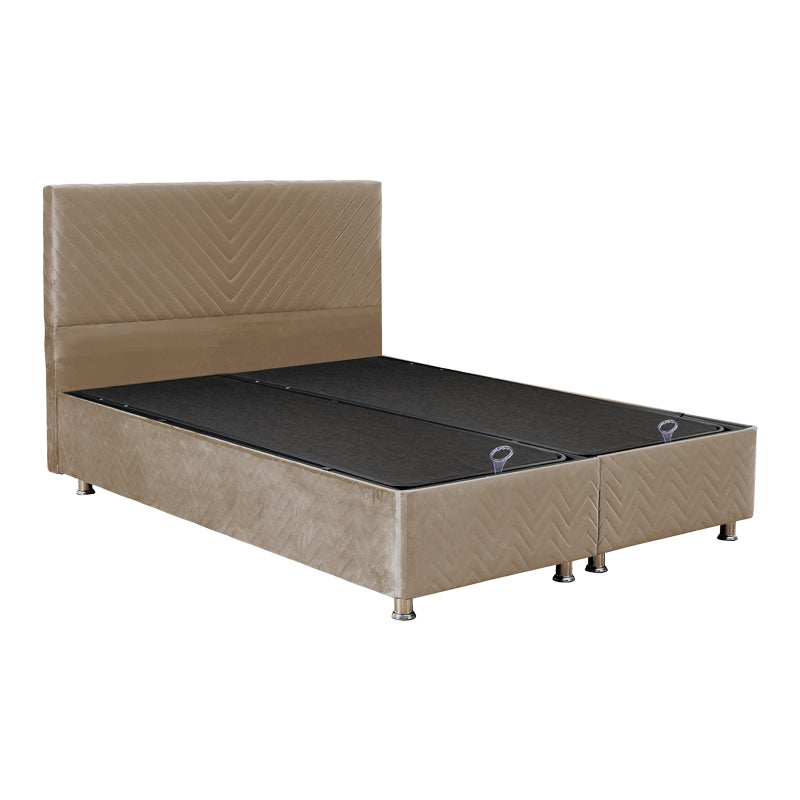 Double bed Rizko pakoworld with storage space brown 160x200cm