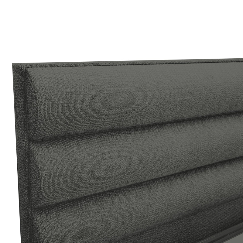 Luxe pakoworld double bed with storage space anthracite fabric 160x200cm