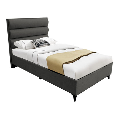 Luxe pakoworld single bed with storage space anthracite fabric 120x200cm