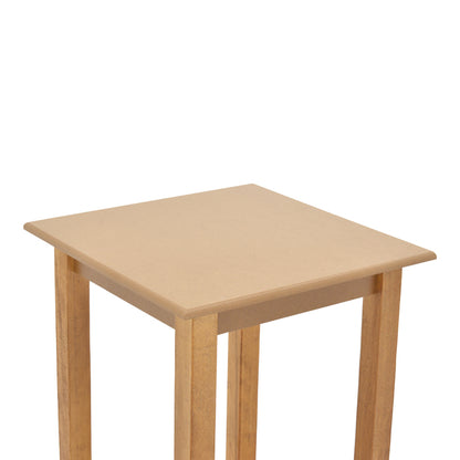 Table Zolenio pakoworld solid beech wood with mdf top polish walnut 60x60x76cm