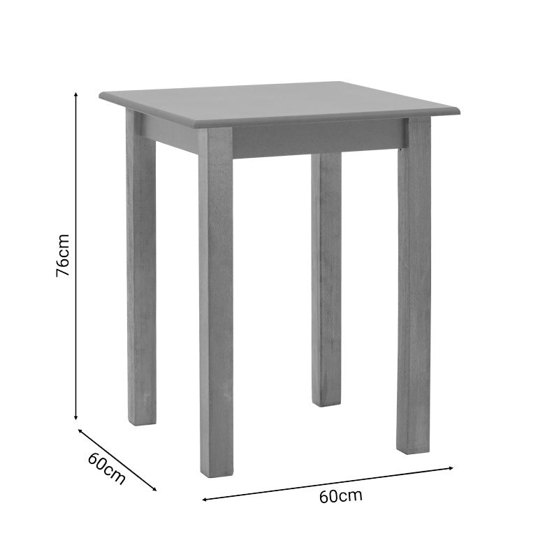 Table Zolenio pakoworld solid beech wood with mdf top polish walnut 60x60x76cm