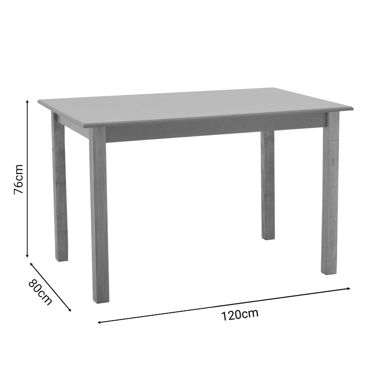 Table Zolenio pakoworld solid beech wood with mdf top polish walnut 120x80x76cm