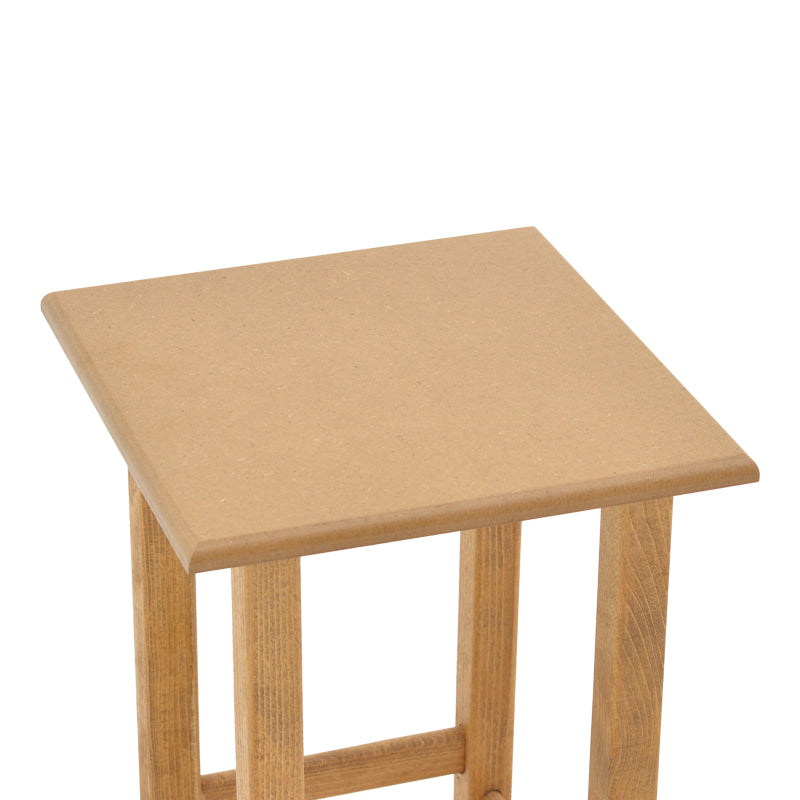 Side table Bajok pakoworld solid beech wood with mdf top polish walnut 35x35x62cm