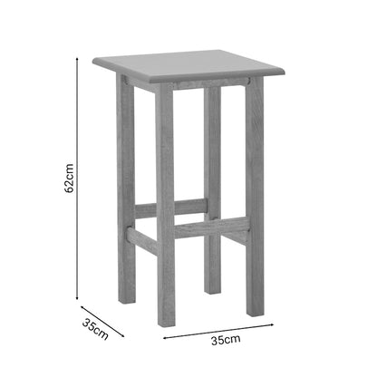 Side table Bajok pakoworld solid beech wood with mdf top polish walnut 35x35x62cm