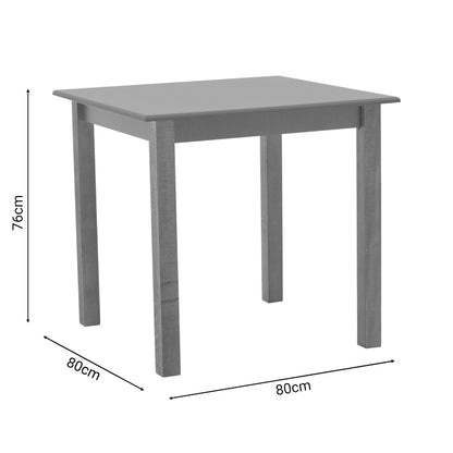 Table Zolenio pakoworld solid beech wood with mdf top polish walnut 80x80x76cm