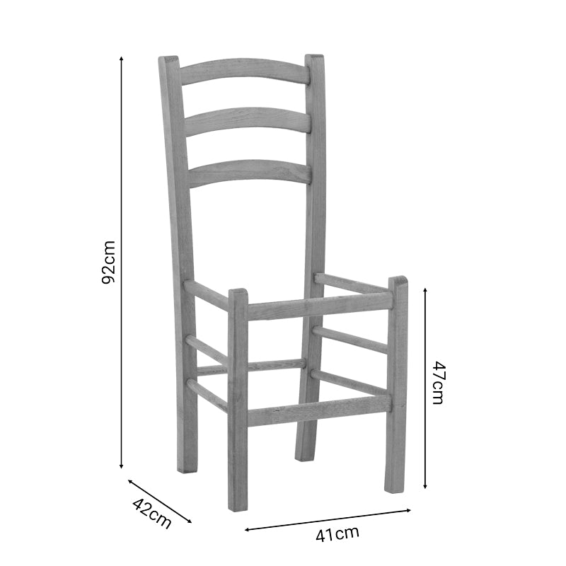 Coffee shop chair Marf pakoworld solid beech wood polish walnut 41x42x92cm