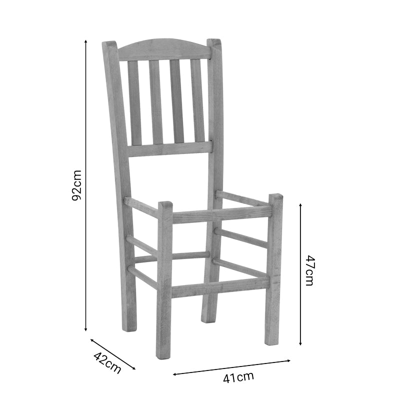 Coffee shop chair Damnir pakoworld solid beech wood polish walnut 41x42x92cm