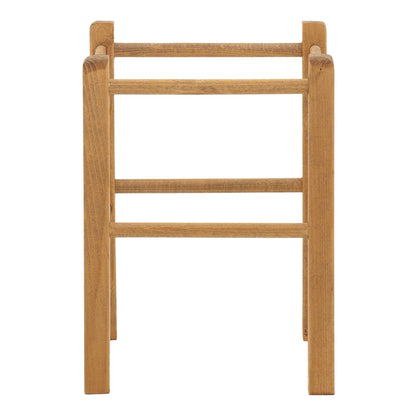 Coffee shop stool Oligor pakoworld solid beech wood polish walnu 34x4x47cm