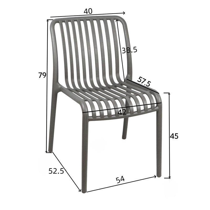 Zoi pp chair in white shade 42x58x79cm