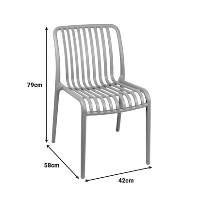 Zoi pp chair in anthracite shade 42x58x79cm
