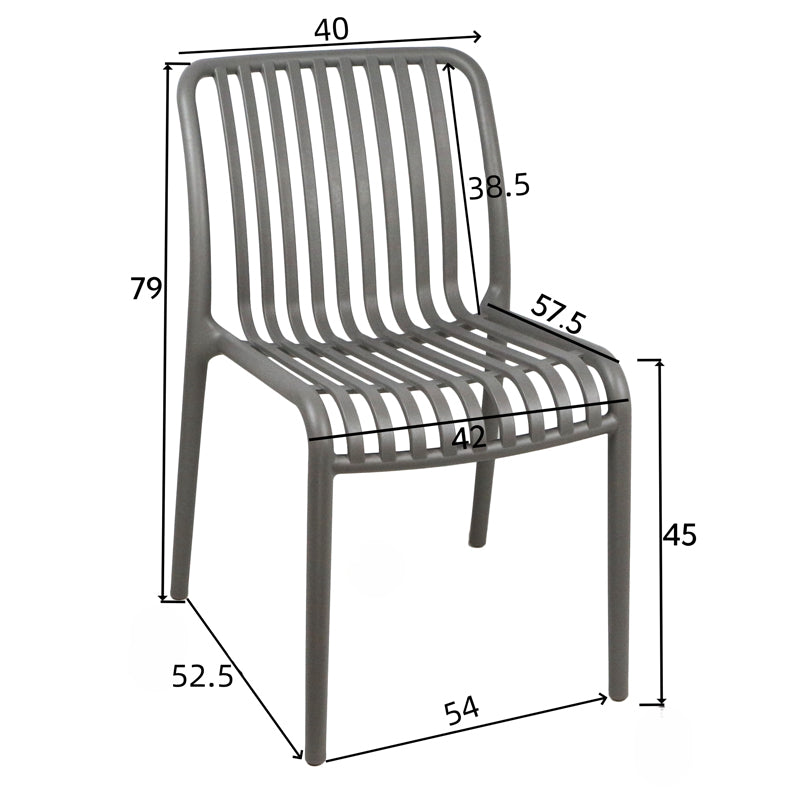 Bar stool Laudre pakoworld pp in cappuccino shade 56x36x87cm