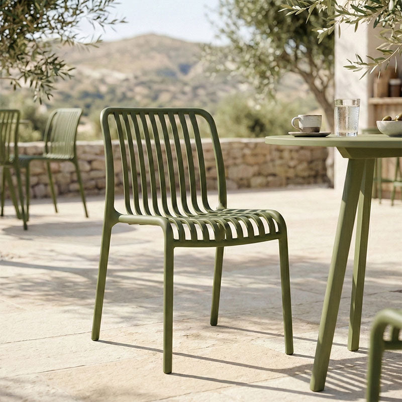Zoi pp chair in dark green shade 42x58x79cm