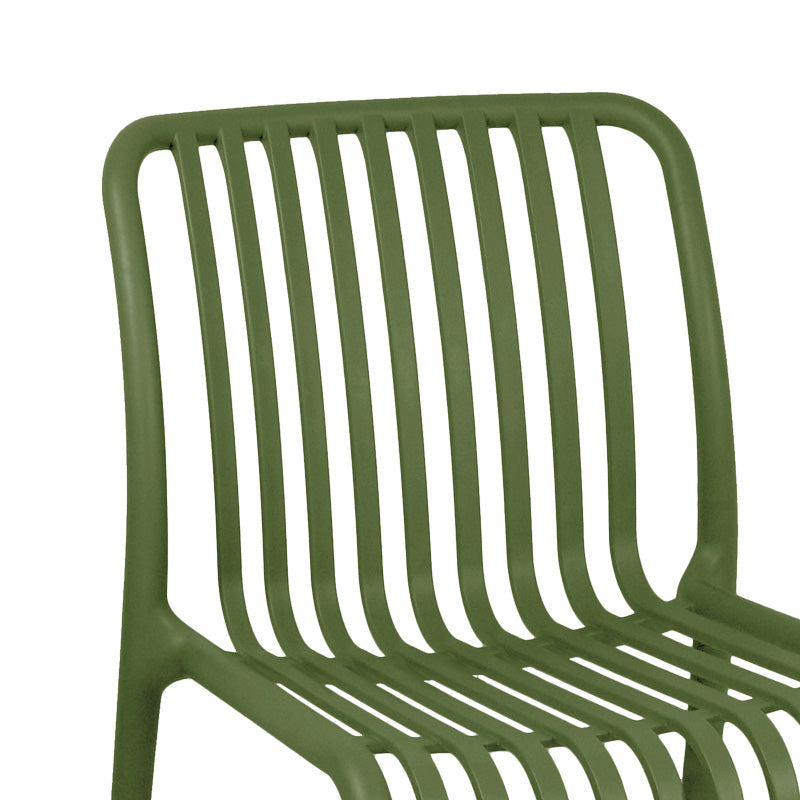 Zoi pp chair in dark green shade 42x58x79cm