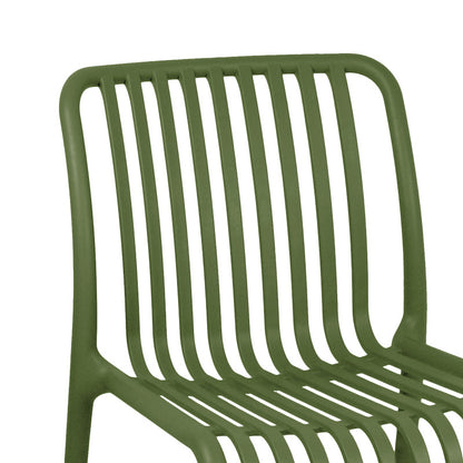 Zoi pp chair in dark green shade 42x58x79cm