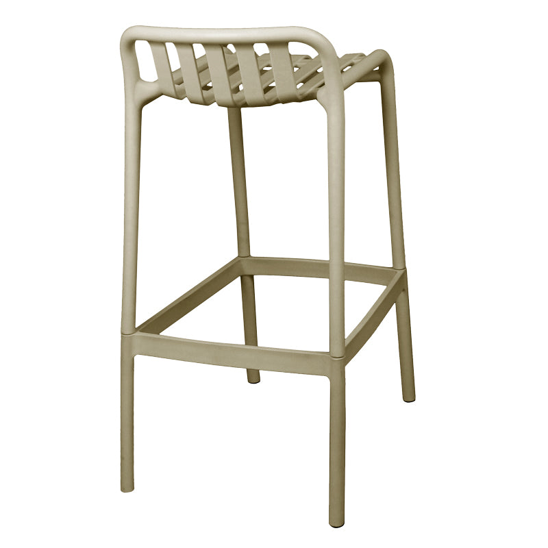 Bar stool Zoi pakoworld pp in cappuccino shade 56x36x87cm