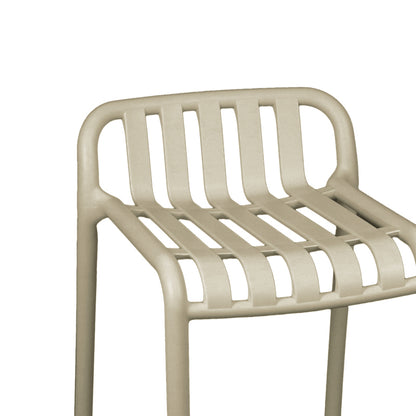 Bar stool Zoi pakoworld pp in cappuccino shade 56x36x87cm