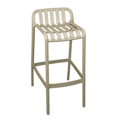 Bar stool Zoi pakoworld pp in cappuccino shade 56x36x87cm