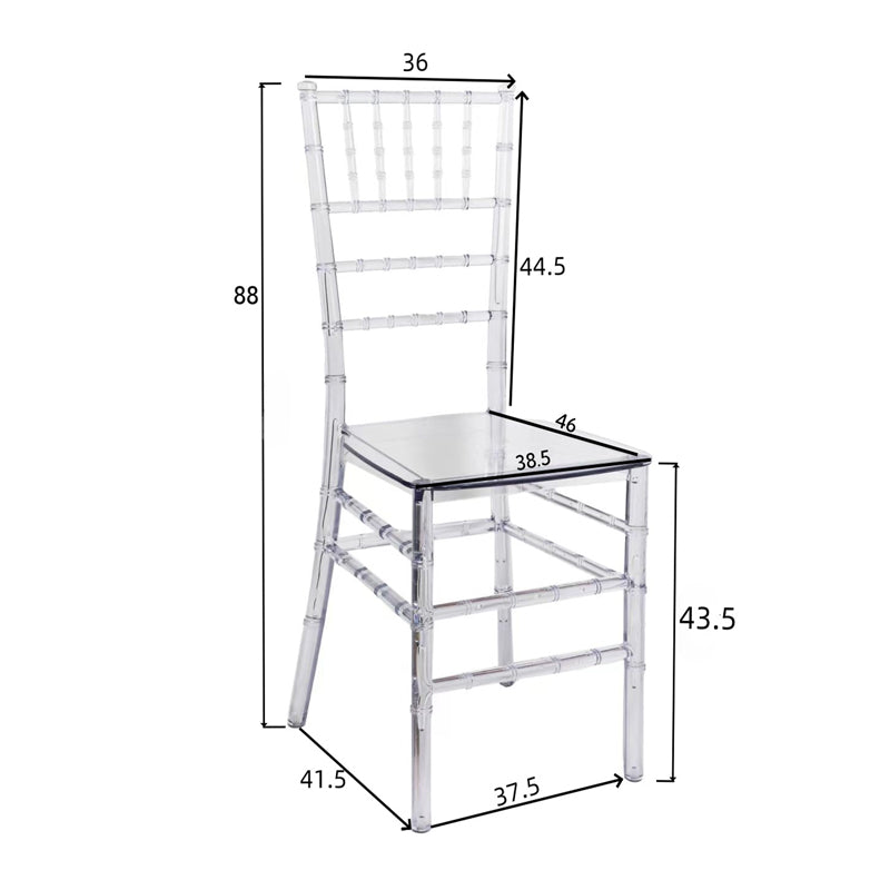 Tiffany chair pakoworld transparent pc 38.5x46x88cm