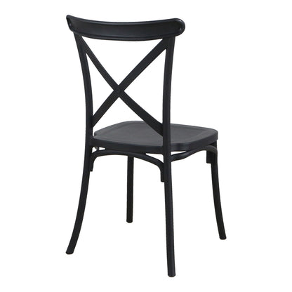 Crossie pakoworld pp chair in black shade 38x46.5x82cm