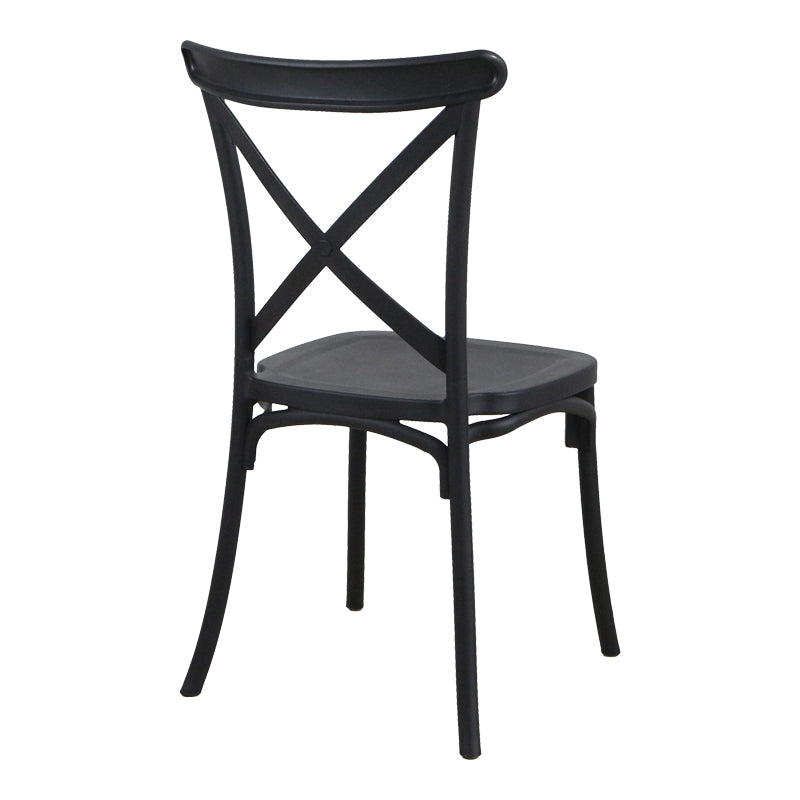 Crossie pakoworld pp chair in black shade 38x46.5x82cm