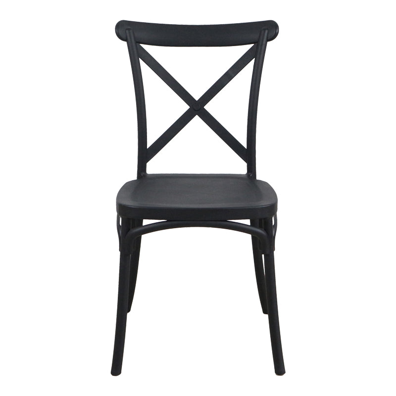 Crossie pakoworld pp chair in black shade 38x46.5x82cm
