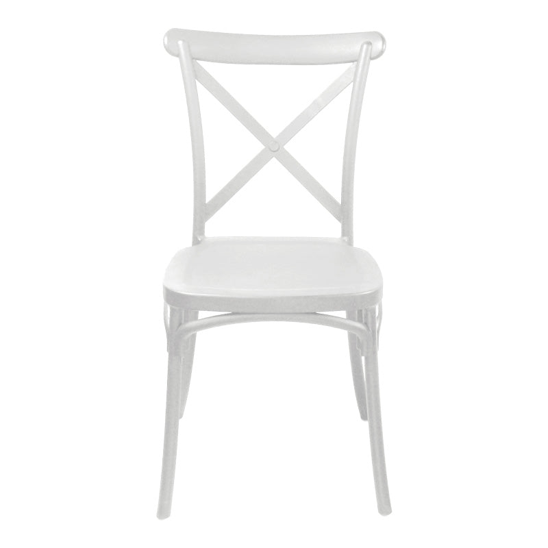 Stackable Crossie pp chair in white shade 41x46x84cm