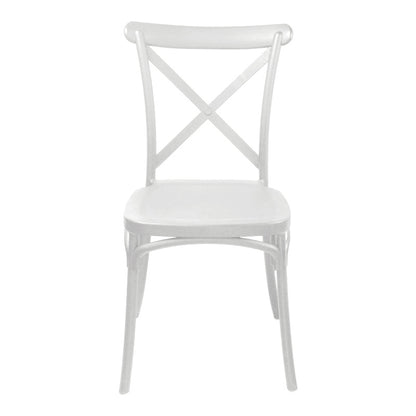 Stackable Crossie pp chair in white shade 41x46x84cm
